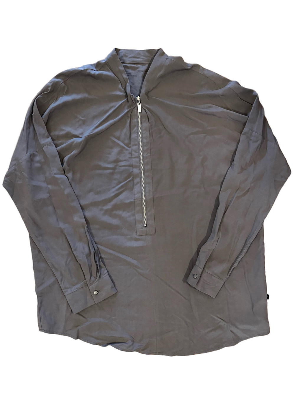 William Rast Men’s Medium Gray Rayon 1/4 Zip Pullover Shirt WLTF4-7004
